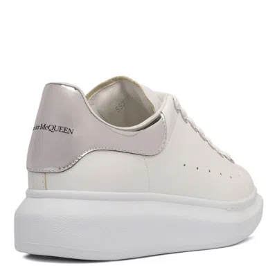 Alexander Mcqueen Off White Leather Sneakers In White