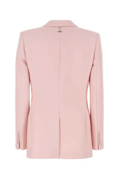 Alexander Mcqueen Pink Wool Blend Blazer In Pink