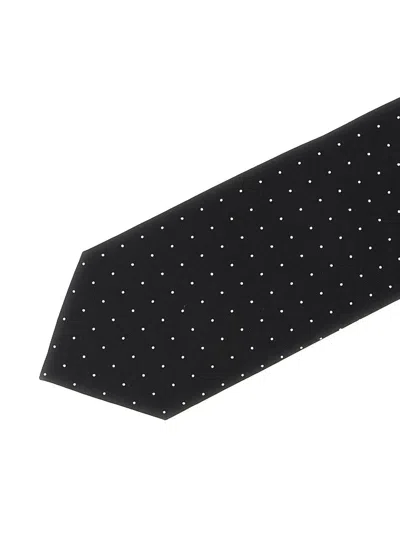 Tom Ford Micro Polka Dot Tie Ties And Papillon Black In Black