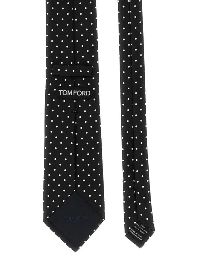 Tom Ford Polka Dot Tie Ties And Papillon Black In Black