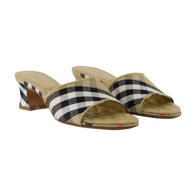 Burberry 45mm Sloane Heeled Sandals In Multi
