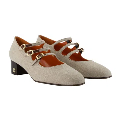 Carel Paris Kina Buckled Canvas Pumps In Black