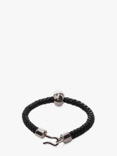 Shop Alexander Mcqueen Skull Leather Bracelet