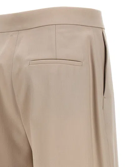 Max Mara Mxmgirone Tailored Trousers Belt Loops Pockets In Neutral