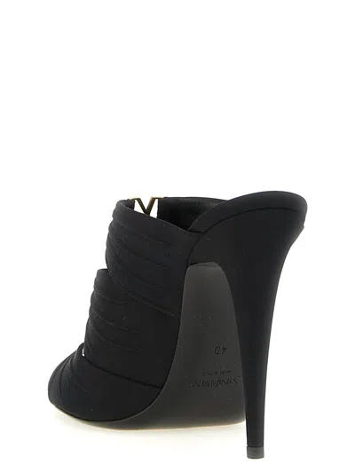 Saint Laurent Emilie Mules Open Toe Stiletto Heel In Black