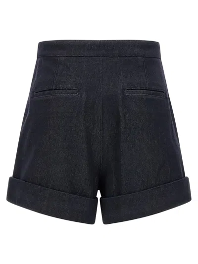 Max Mara Mxmcalca Bermuda And Short Blue In Gray