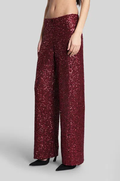 Mc2 Saint Barth Lucette Paillettes Pants In Red