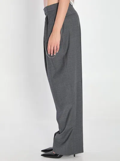 Alexander Wang Mid-rise Trouser With Chain In Gray