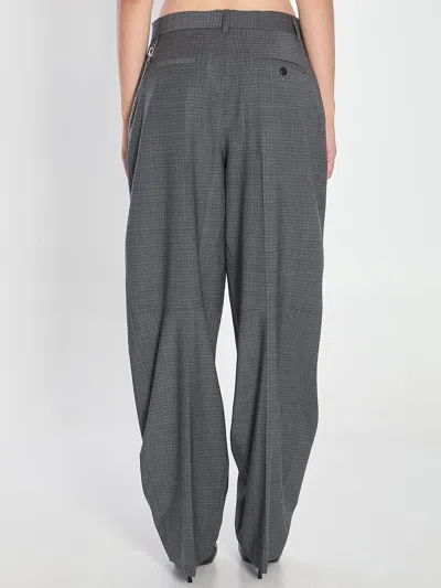 Alexander Wang Mid-rise Trouser With Chain In Gray