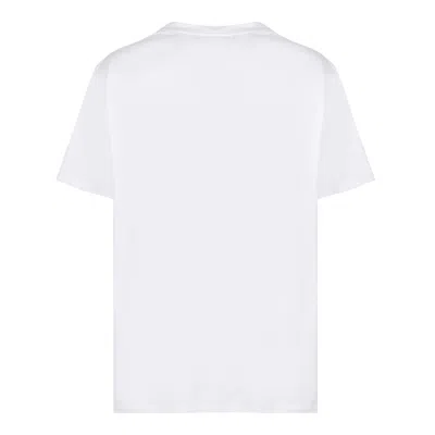 Balmain Men White Crewneck T-shirt With Maxi Logo Lettering On The Front In Cotton Man