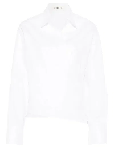 Rohe Reinvented Tuxedo Wrap Shirt In White