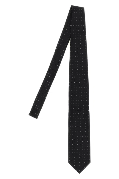 Tom Ford Micro Polka Dot Tie Ties And Papillon Black In Black