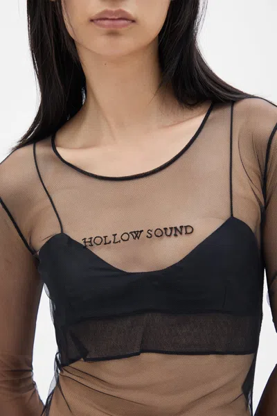 Ann Demeulemeester Fiene ''hollow Sound'' Long Sleeve T-shirt In Black