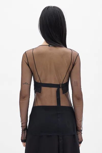 Ann Demeulemeester Fiene ''hollow Sound'' Long Sleeve T-shirt In Black