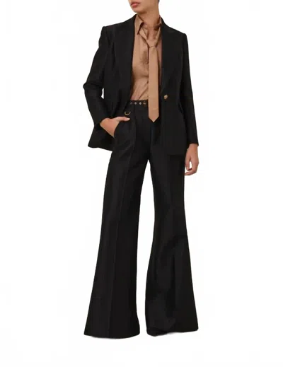 Zimmermann Hypnotic Wool-silk Blend Tailored Jacket In Black