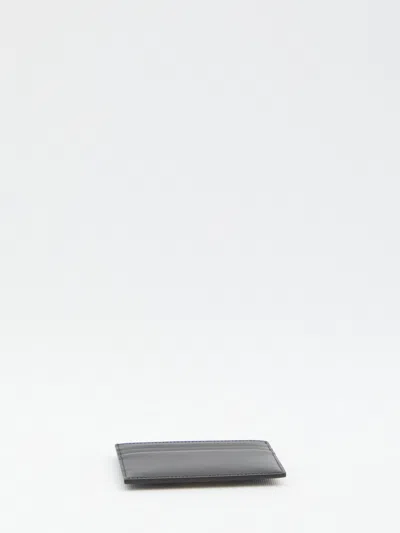 Celine Triomphe Card Holder In Polished Calfskin In Black