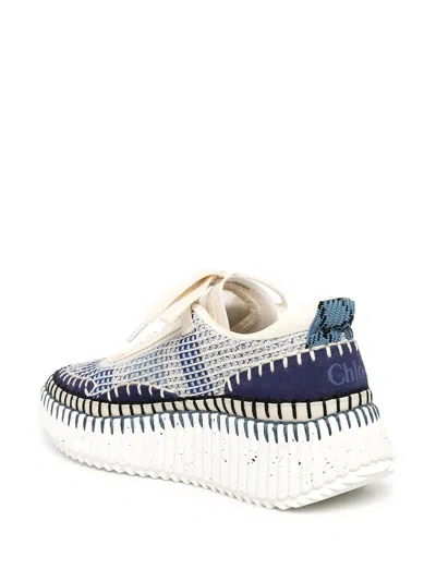 Chloé Nama Stitch Walking Sneakers In Multi