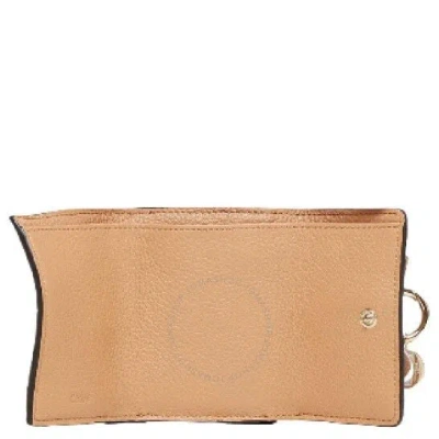 Chloé Mini Trifold, Light Tan, Single Size In Red