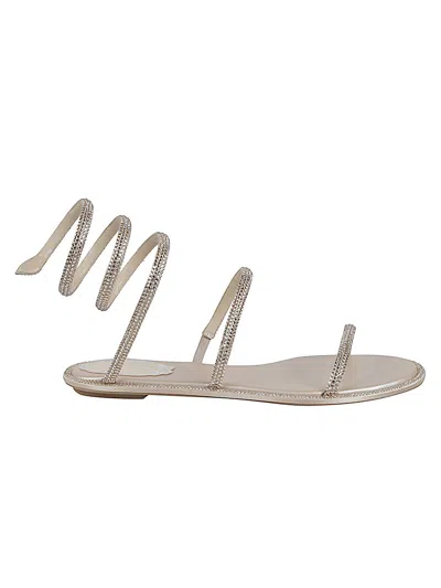 René Caovilla Cleo Flat Sandals In Sand