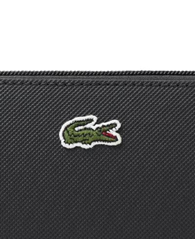 Lacoste Concept Billfold Zip-up Wallet In Black