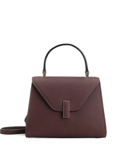 Valextra Iside Mini Bag Adjustable Strap Top Handle In Purple
