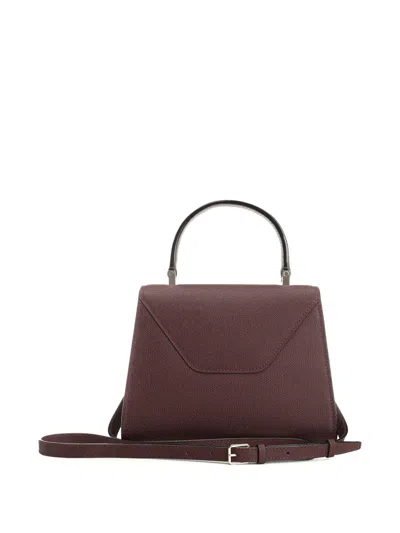 Valextra Iside Mini Bag Adjustable Strap Top Handle In Purple