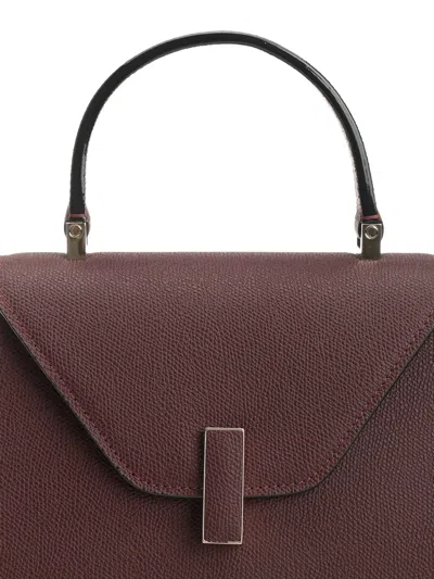 Valextra Iside Mini Bag Adjustable Strap Top Handle In Purple