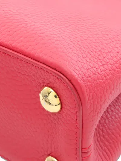 Pre-owned Louis Vuitton 2017 Capucines Bb Tote Bag In Red