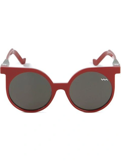 Shop Vava 'wl001' Round Sunglasses In Red