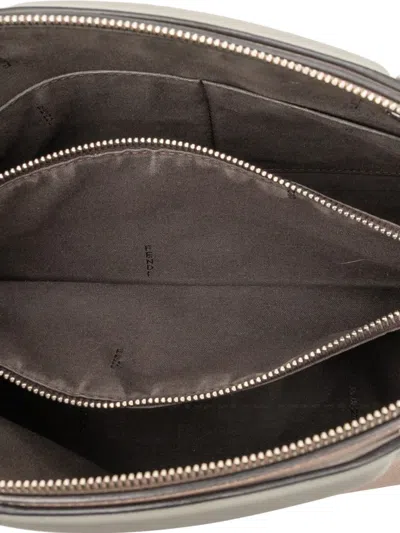 Pre-owned Fendi 2010-2025 Medium Bicolor Leather By The Way Satchel In Brown