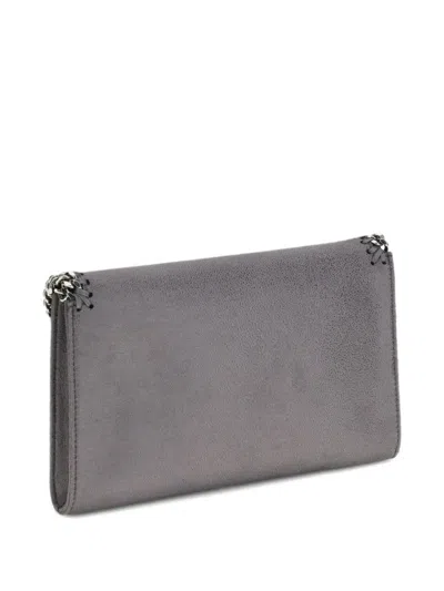 Stella Mccartney Mini Falabella Chain Charm Shoulder Bag In Gray