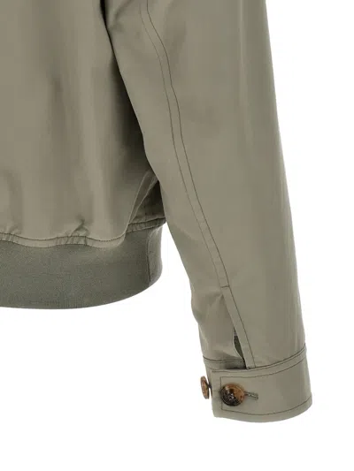 Brunello Cucinelli Long-sleeved Casual Jacket In Green