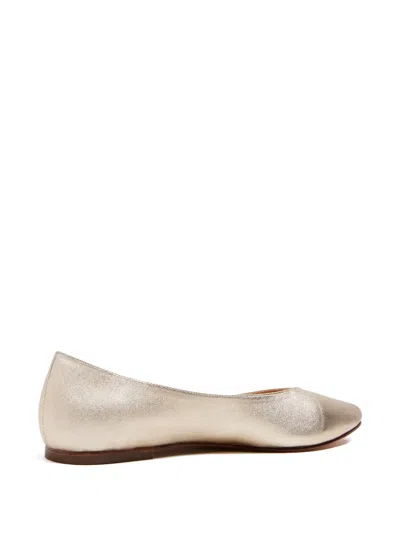 House Of Ballerinas Diane Pointed-toe Ballet Flats In Gold