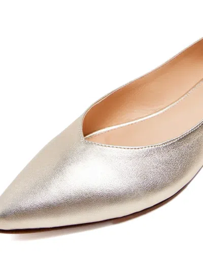 House Of Ballerinas Diane Pointed-toe Ballet Flats In Gold