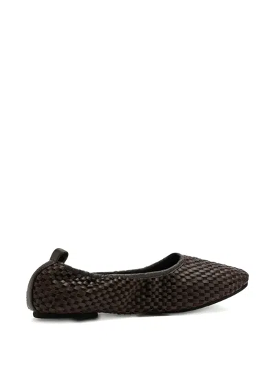 St Agni Lattice-weave Ballet Flats In Brown