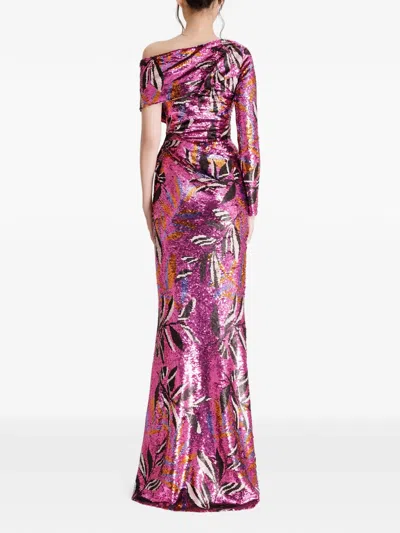 Gemy Maalouf Draped Sequin Dress In Multi