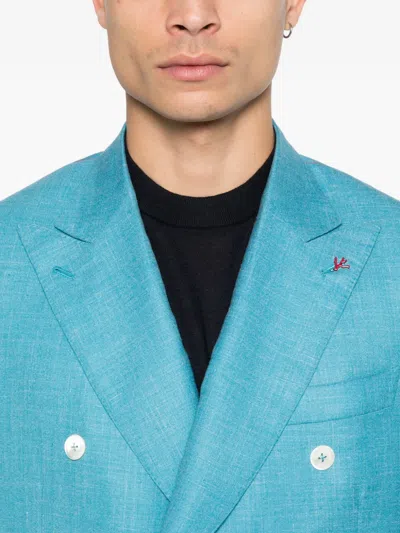 Isaia Long-sleeved Suit Jacket In Black