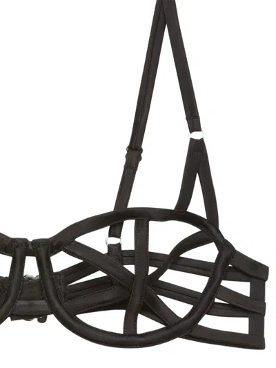 Fleur Du Mal Caged Bra In Black