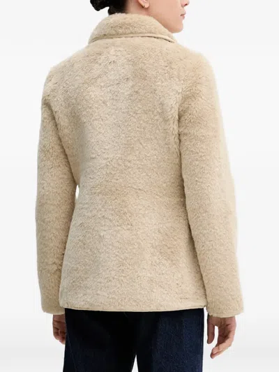 Hoss Intropia Rounded-collar Flap-pocket Jacket In Neutral