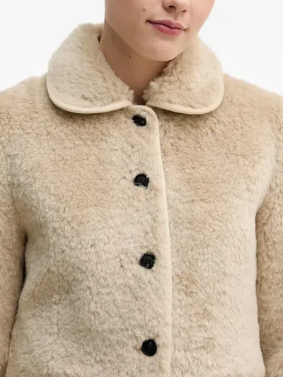 Hoss Intropia Rounded-collar Flap-pocket Jacket In Neutral