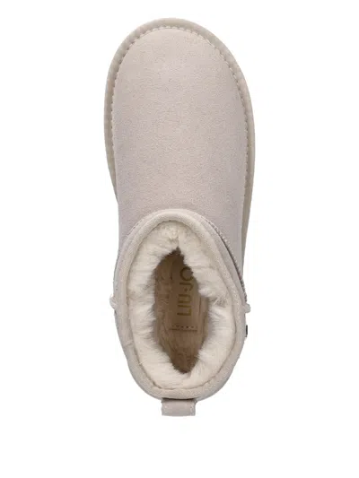 Liu •jo Platform Ankle Boots In Neutral