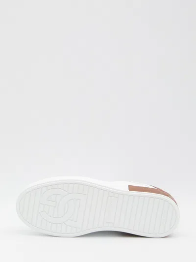 Dolce & Gabbana Portofino Leather Sneakers In Animal Print