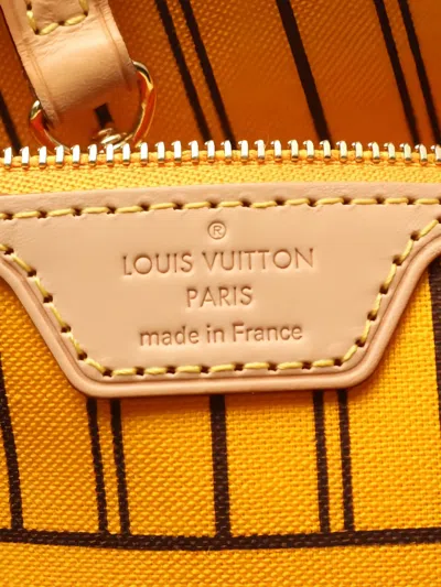 Pre-owned Louis Vuitton 2014 Mm Neverfull Mimosa Monogram Tote Bag In Brown