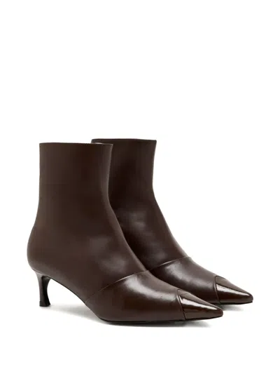 Rotate Birger Christensen Pointed-toe Heeled Boots In Brown