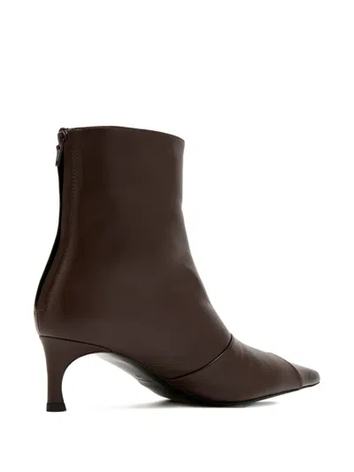 Rotate Birger Christensen Pointed-toe Heeled Boots In Brown
