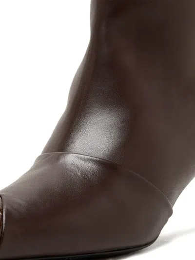 Rotate Birger Christensen Pointed-toe Heeled Boots In Brown