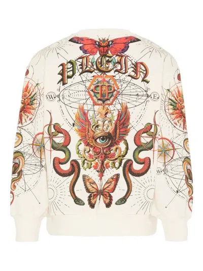 Philipp Plein Junior Skull-print Sweatshirt In Multi