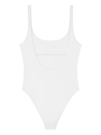 Versace Button-front Cotton Body In White
