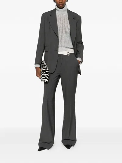 Rame Two-tone Button Trousers In Gray