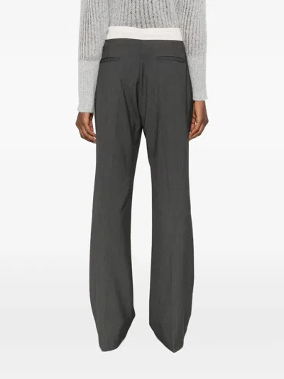 Rame Two-tone Button Trousers In Gray